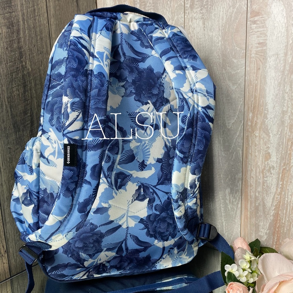 Converse Go Backpack Dolphin 🐬 Blue Flowers W - Picture 5 of 8